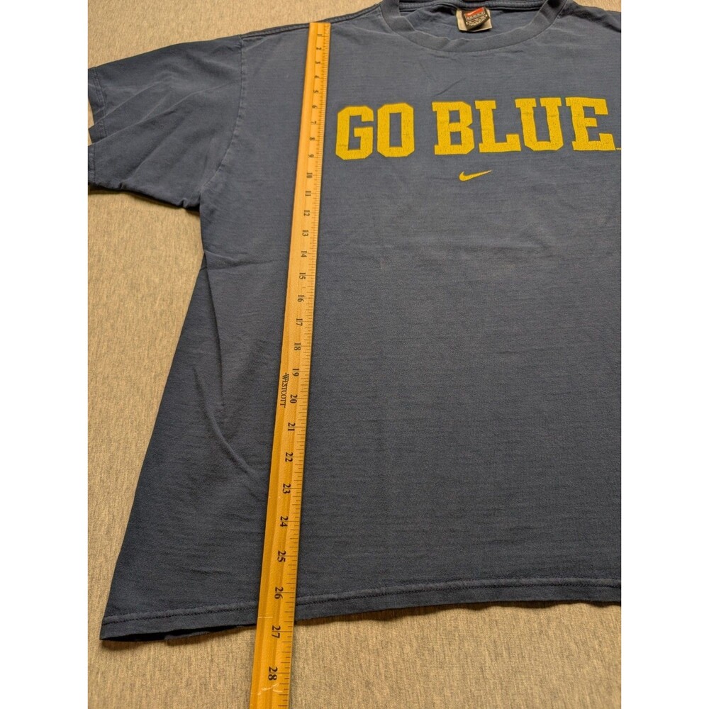 Vintage Y2K Michigan Wolverines Nike Go Blue Shirt XL Navy Men’s - Picture 5 of 8
